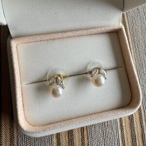Pearl and Crystal Bridal Earrings